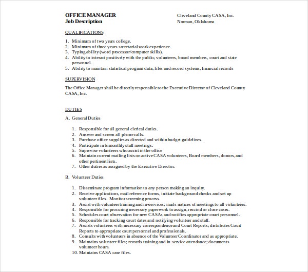 Detail Microsoft Job Description Template Nomer 6