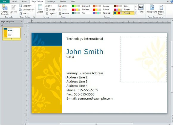 Detail Microsoft Office Business Card Template Nomer 41