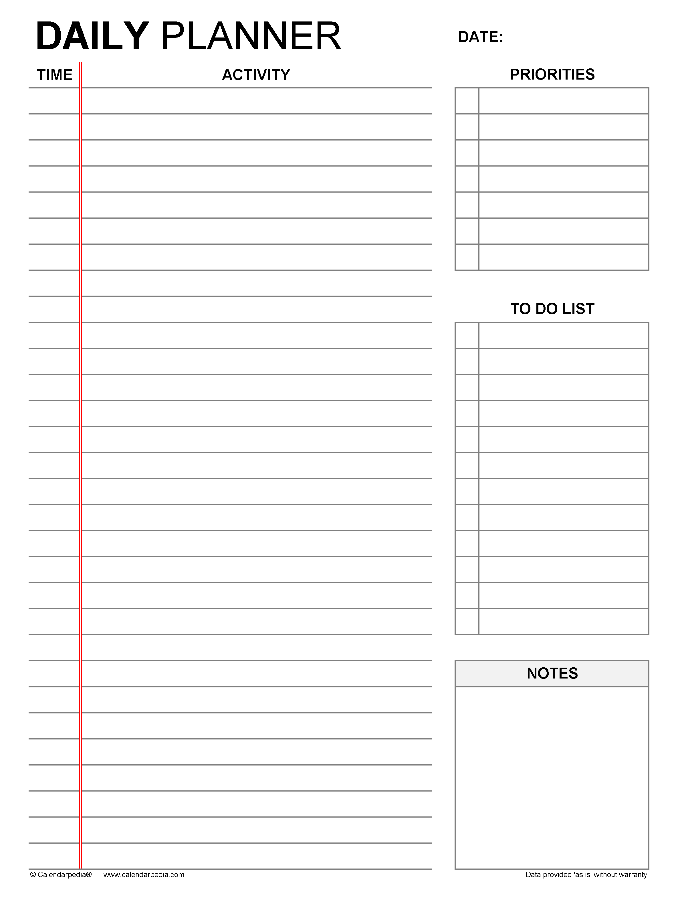 Detail Microsoft Word Daily Schedule Template Nomer 11