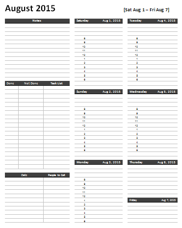 Detail Microsoft Word Daily Schedule Template Nomer 25