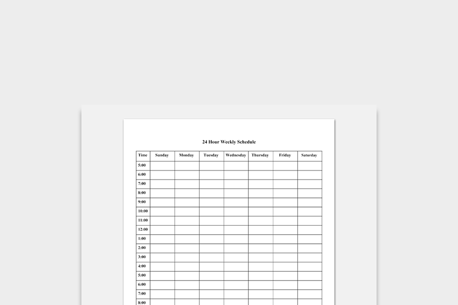 Detail Microsoft Word Daily Schedule Template Nomer 39