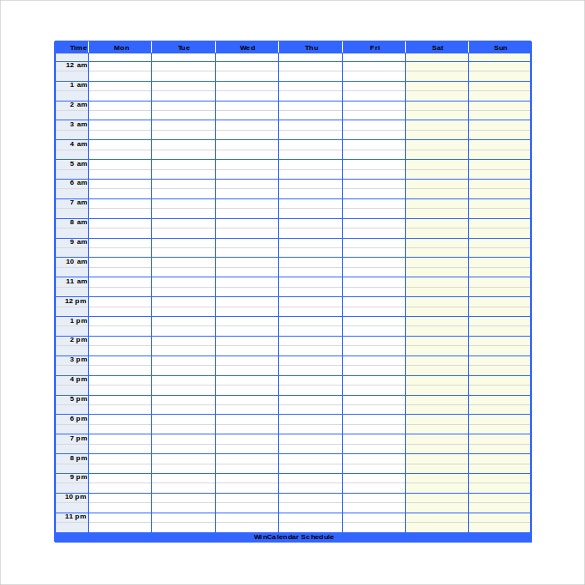 Detail Microsoft Word Daily Schedule Template Nomer 46