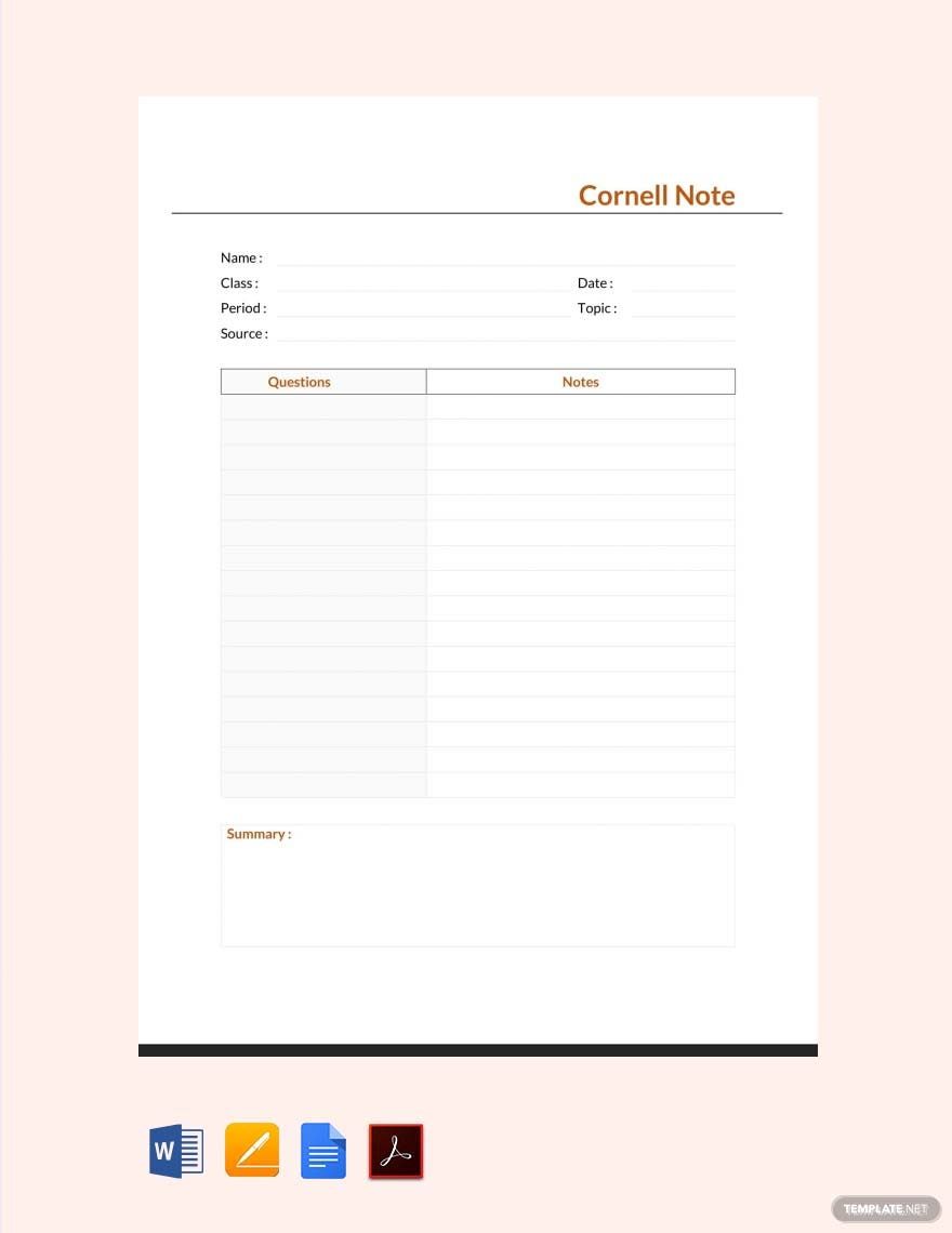 Detail Microsoft Word Notes Template Nomer 5