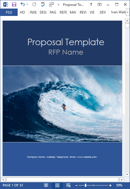 Detail Microsoft Word Proposal Template Nomer 10