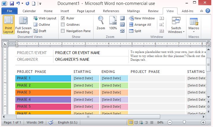 Detail Microsoft Word Schedule Template Nomer 25