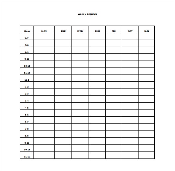 Detail Microsoft Word Schedule Template Nomer 8