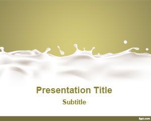 Detail Milk Themed Powerpoint Template Nomer 10