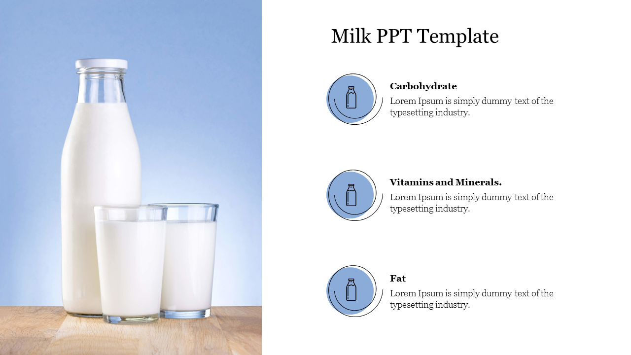 Detail Milk Themed Powerpoint Template Nomer 11