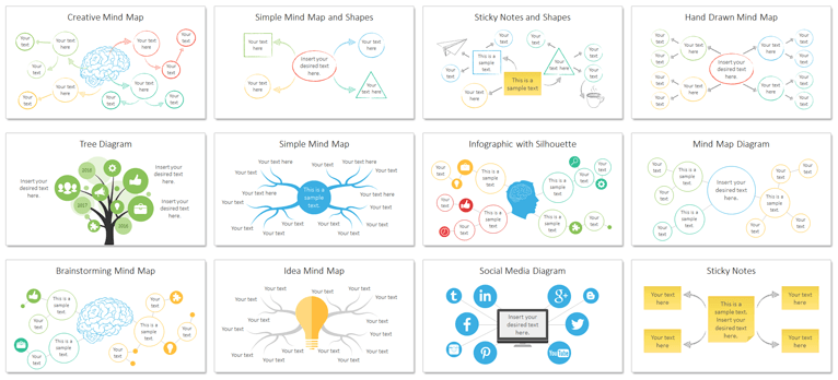 Detail Mind Map Ppt Template Nomer 12