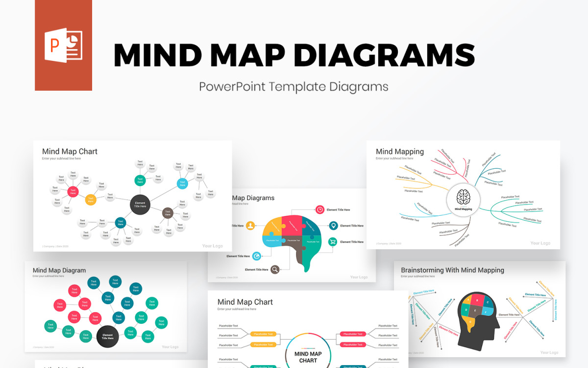 Detail Mind Map Presentation Template Nomer 39