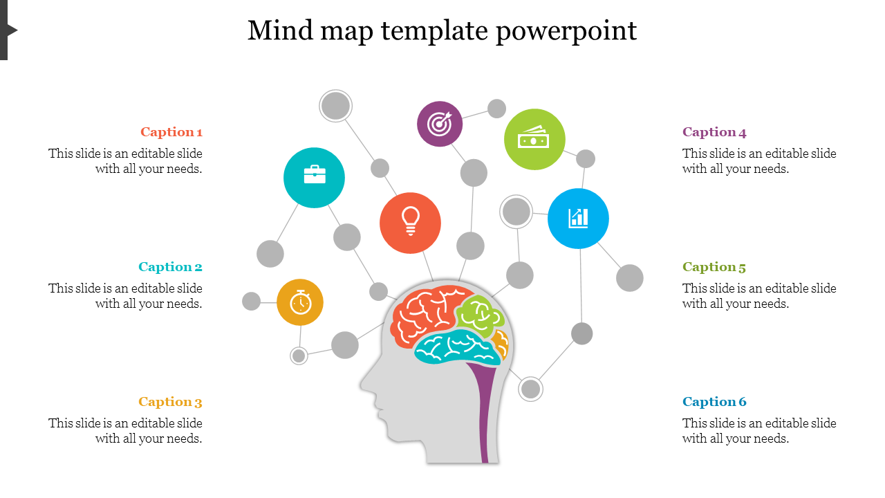 Detail Mind Map Template Powerpoint Nomer 2