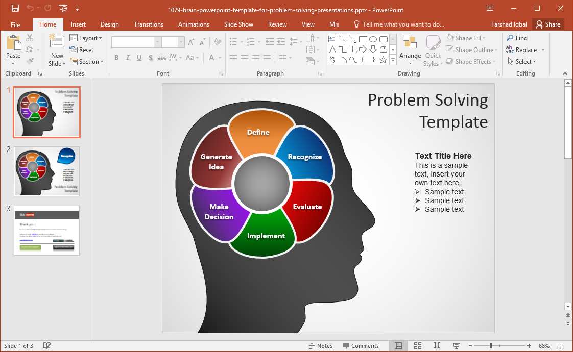 Detail Mind Map Template Powerpoint Nomer 54