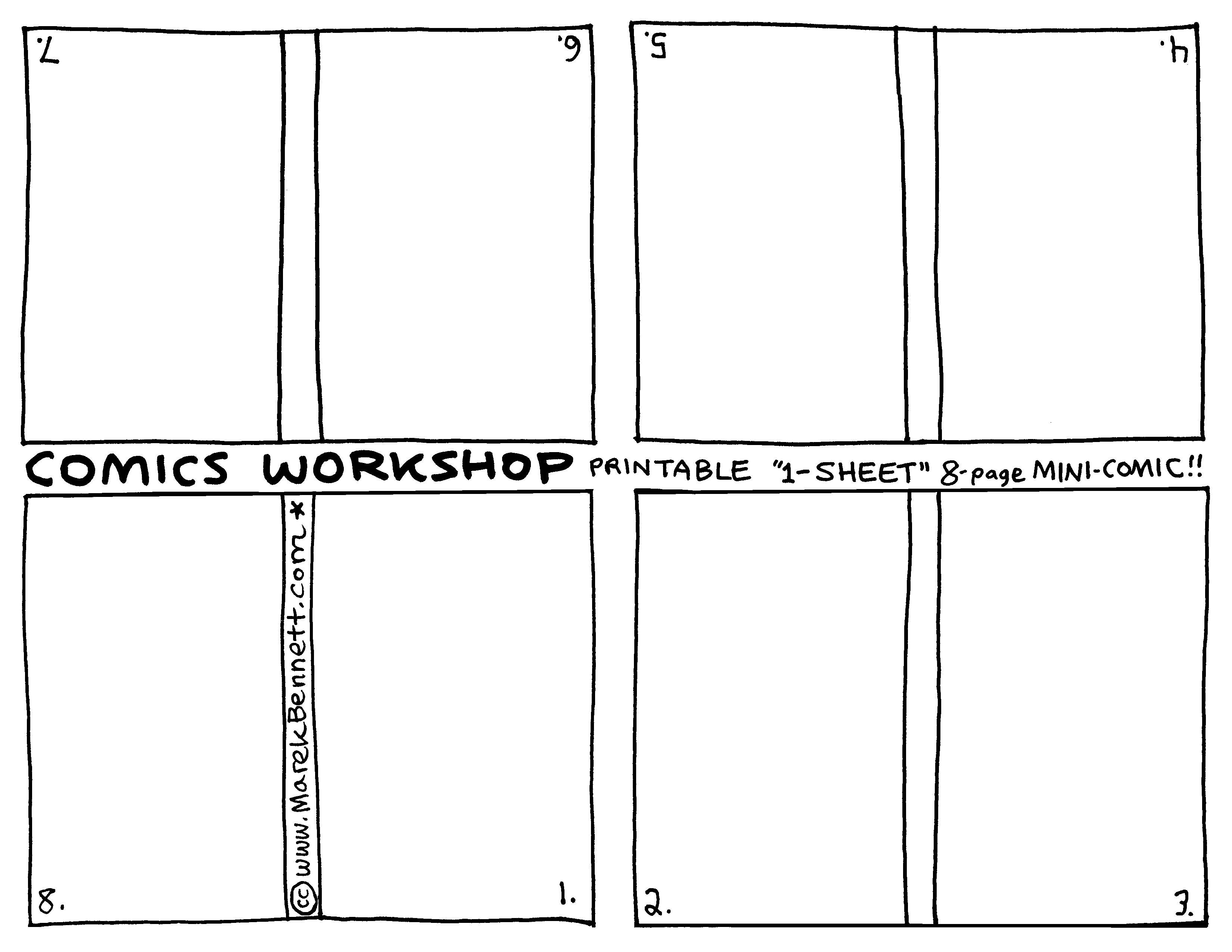 Mini Comic Book Template - KibrisPDR