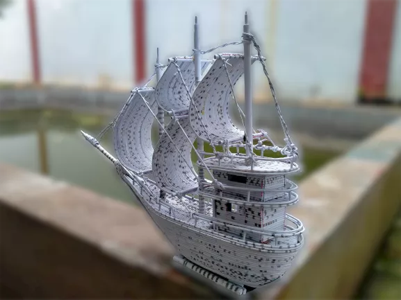 Detail Miniatur Kapal Dari Kertas Nomer 3