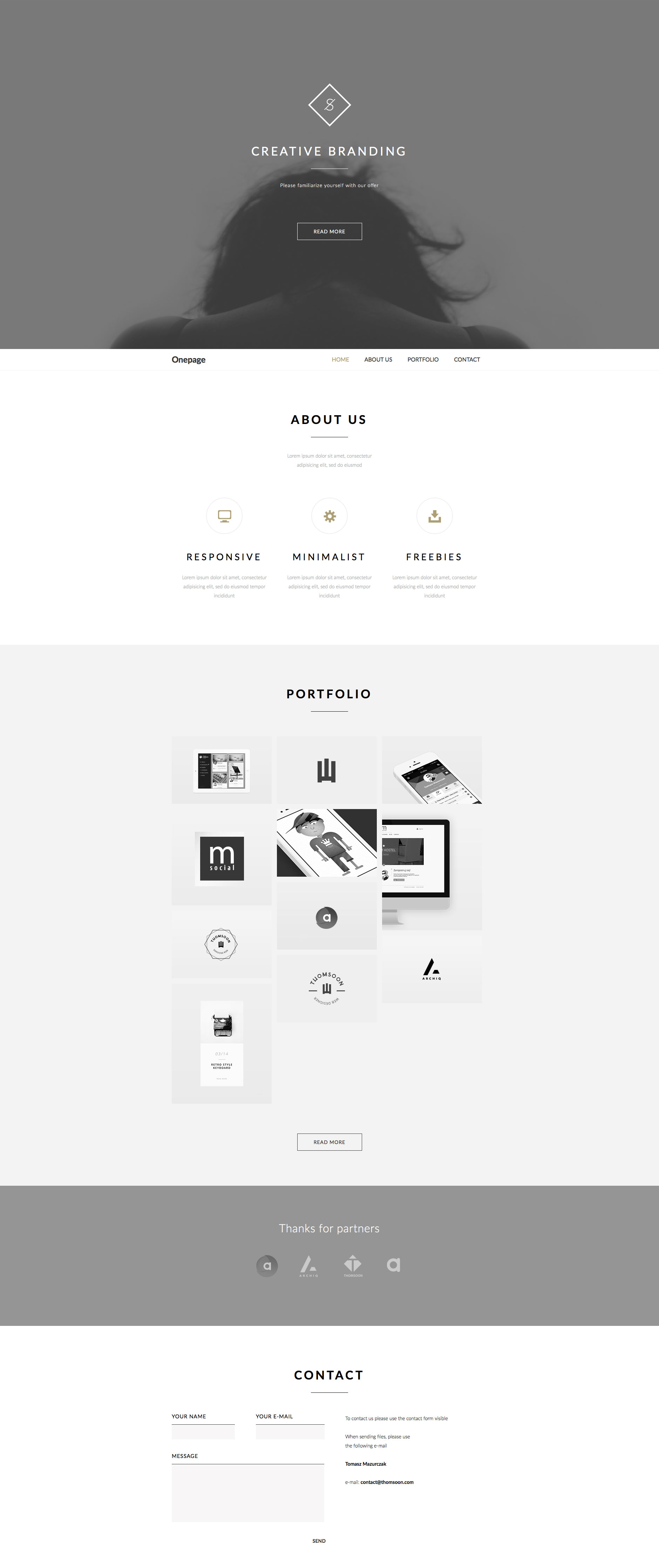 Detail Minimal Web Template Nomer 20