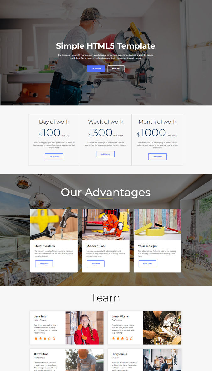 Detail Minimal Web Template Nomer 54