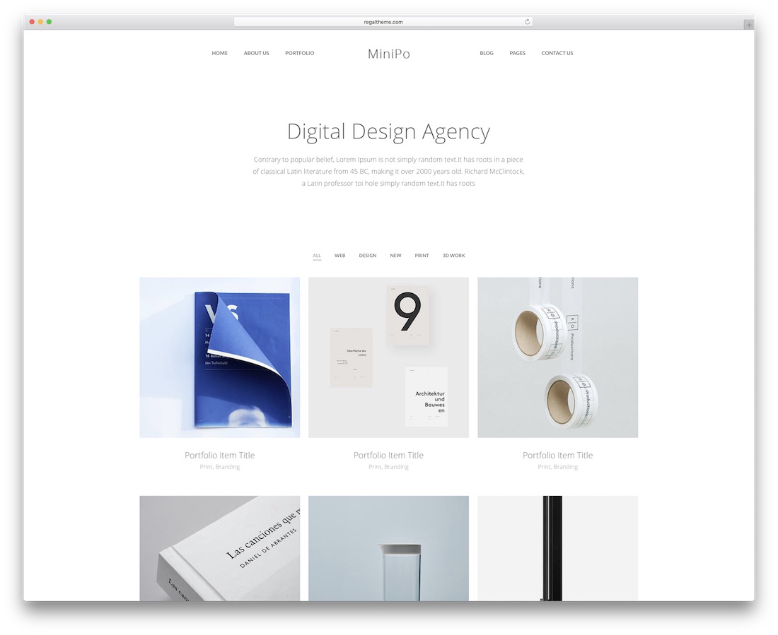 Detail Minimal Web Template Nomer 8