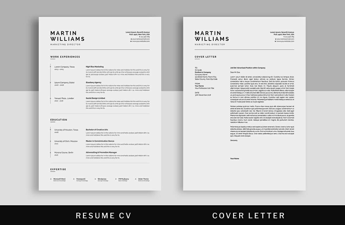 Minimalist Cv Template Free - KibrisPDR