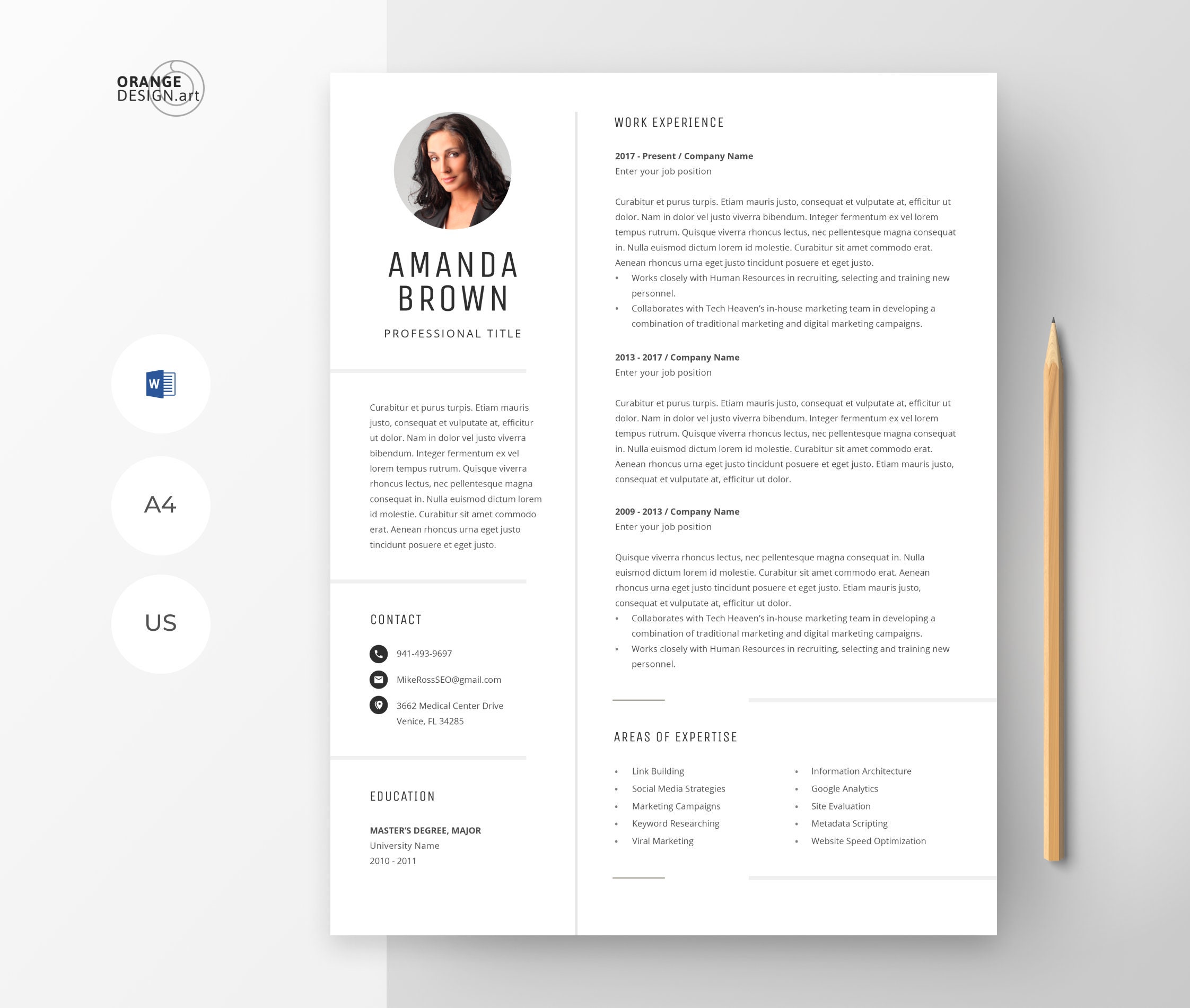 Detail Minimalist Cv Template Free Nomer 13