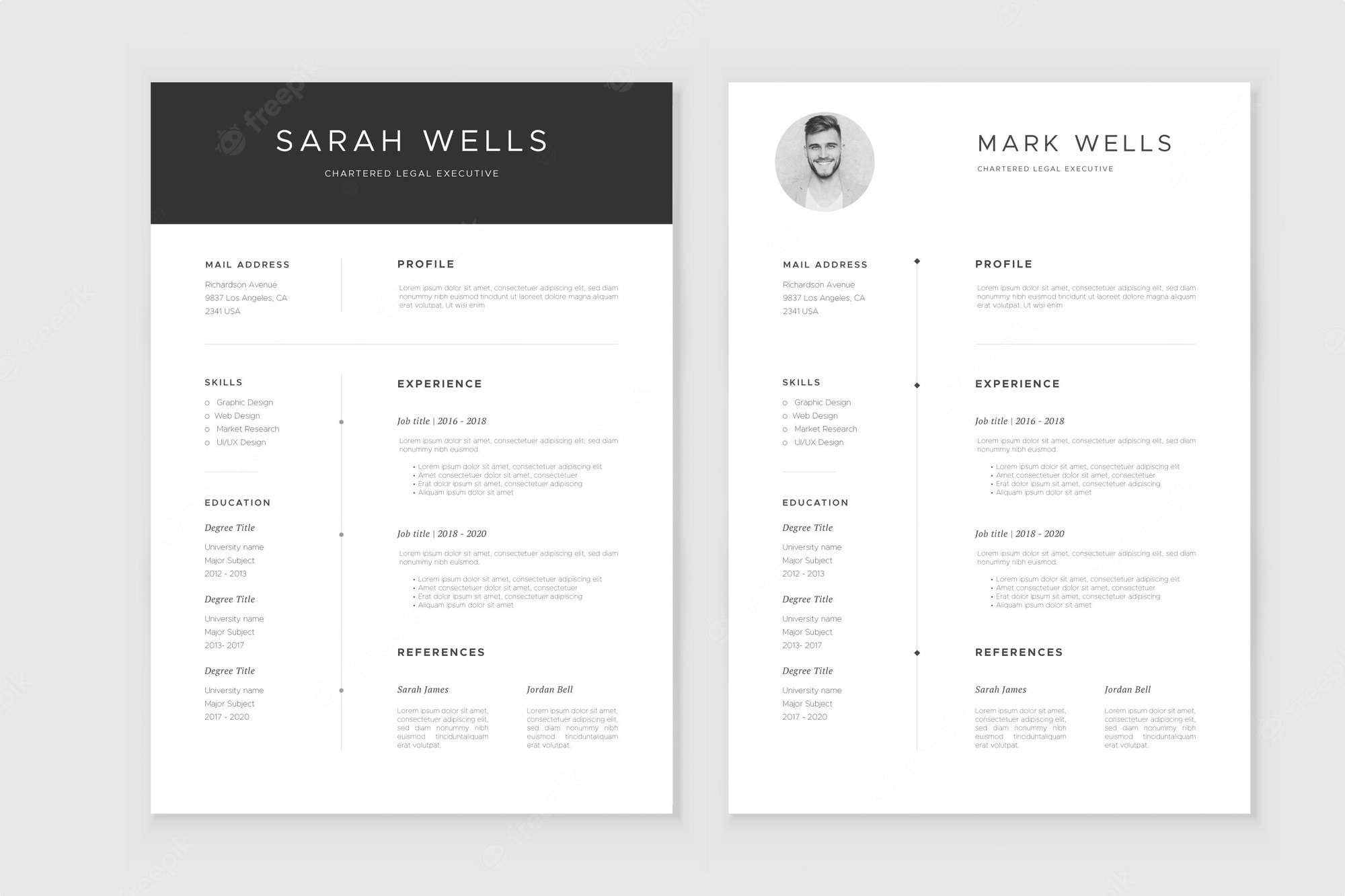 Detail Minimalist Cv Template Free Nomer 3