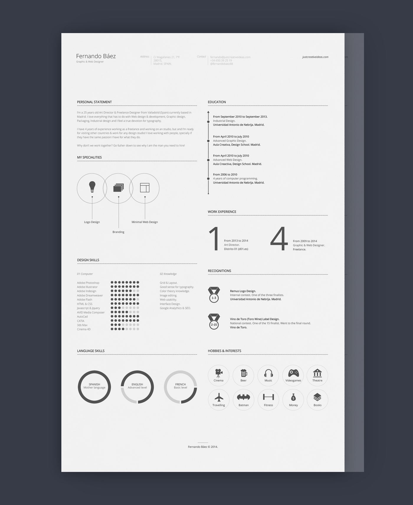 Detail Minimalist Cv Template Free Nomer 19