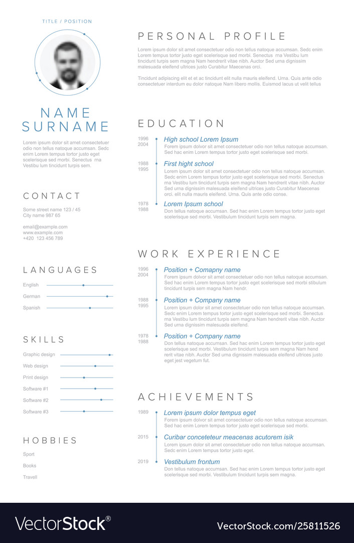 Detail Minimalist Cv Template Free Nomer 24