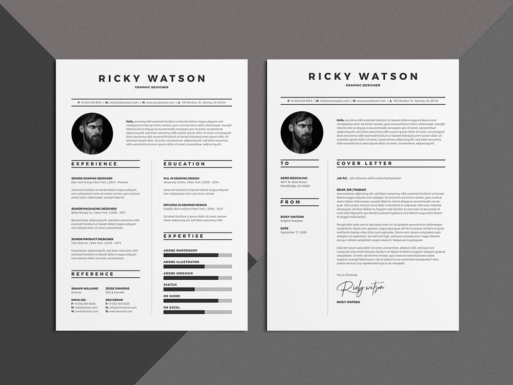 Detail Minimalist Cv Template Free Nomer 31