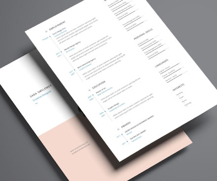 Detail Minimalist Cv Template Free Nomer 32