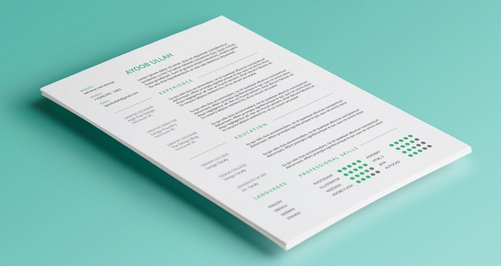 Detail Minimalist Cv Template Free Nomer 33