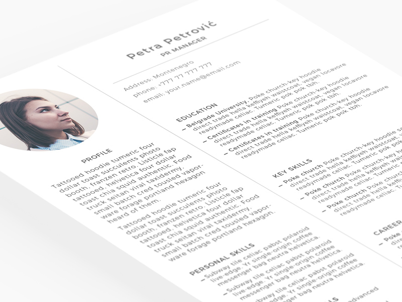 Detail Minimalist Cv Template Free Nomer 42