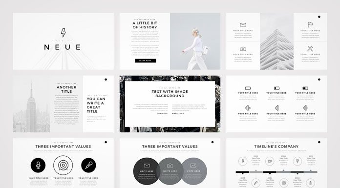 Detail Minimalist Powerpoint Template Nomer 22