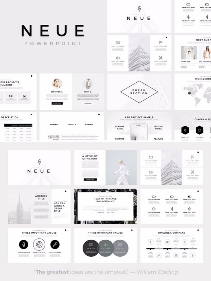 Detail Minimalist Powerpoint Template Nomer 37