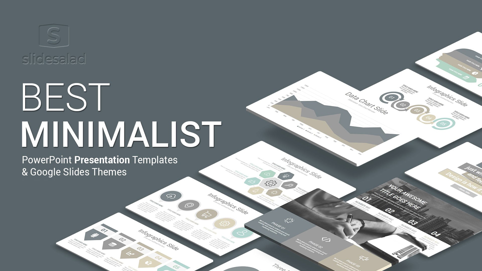 Detail Minimalist Powerpoint Template Nomer 42