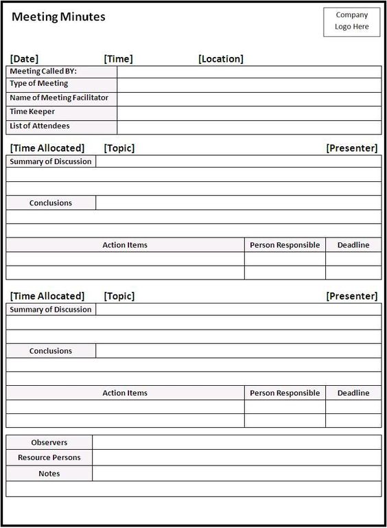 Detail Minutes Of Meeting Template With Action Items Nomer 14