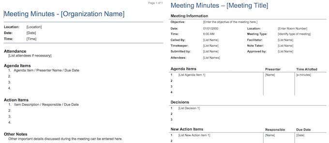 Detail Minutes Of Meeting Template With Action Items Nomer 15