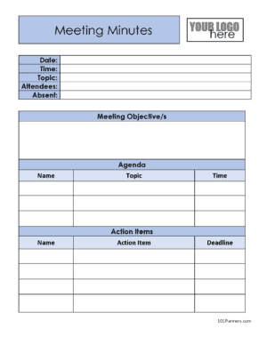 Detail Minutes Of Meeting Template With Action Items Nomer 18