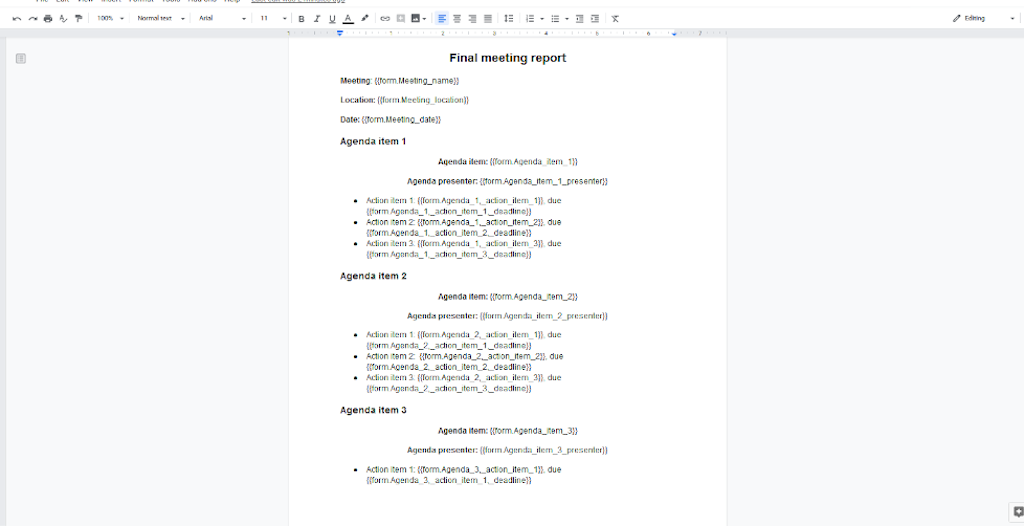 Detail Minutes Of Meeting Template With Action Items Nomer 30