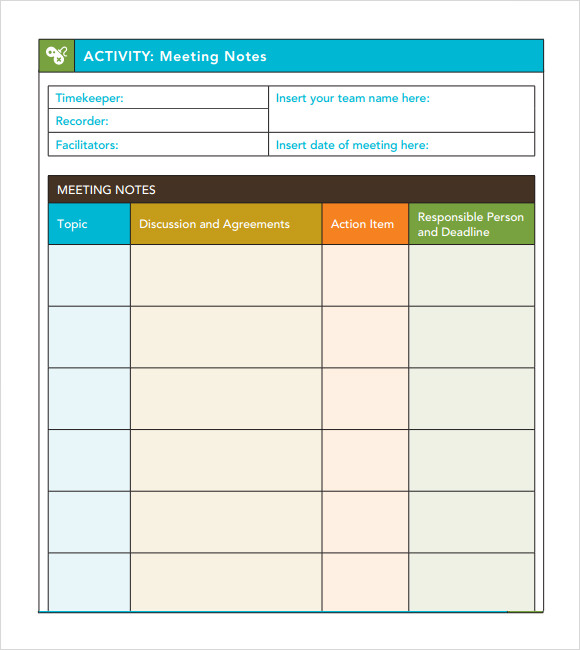 Detail Minutes Of Meeting Template With Action Items Nomer 33