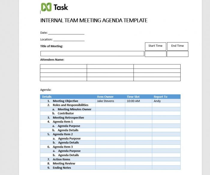 Detail Minutes Of Meeting Template With Action Items Nomer 53