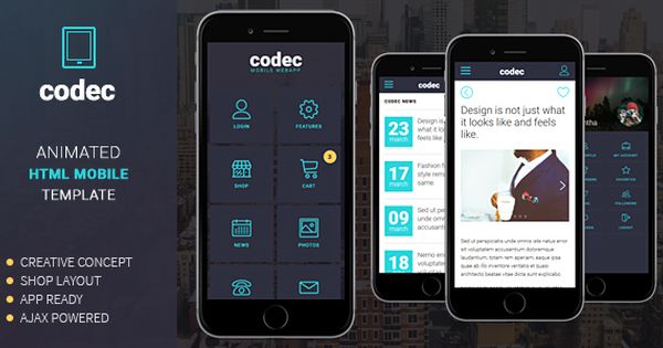 Detail Mobile App Html Template Free Nomer 2