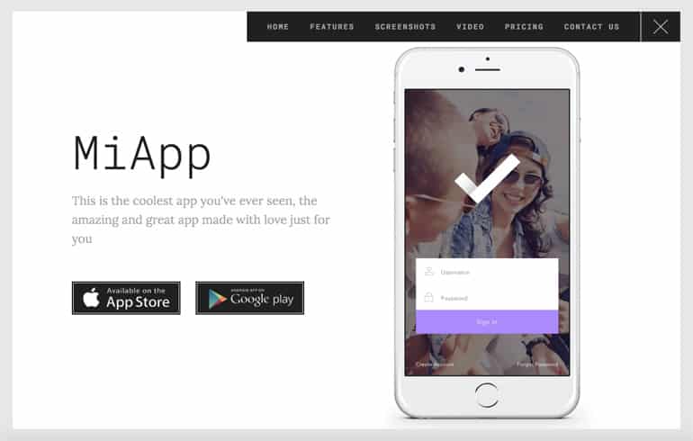 Detail Mobile App Html Template Free Nomer 29