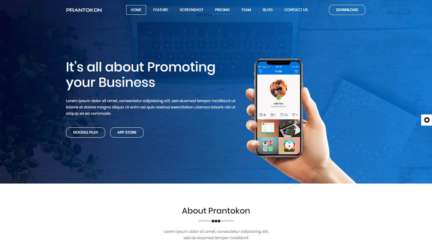 Detail Mobile App Html Template Free Nomer 30