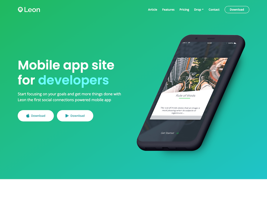 Detail Mobile App Html Template Free Nomer 32