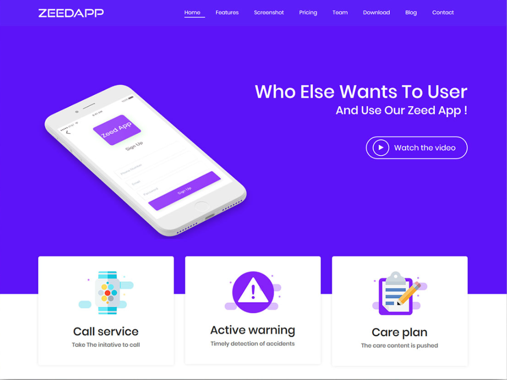 Detail Mobile App Html Template Free Nomer 41