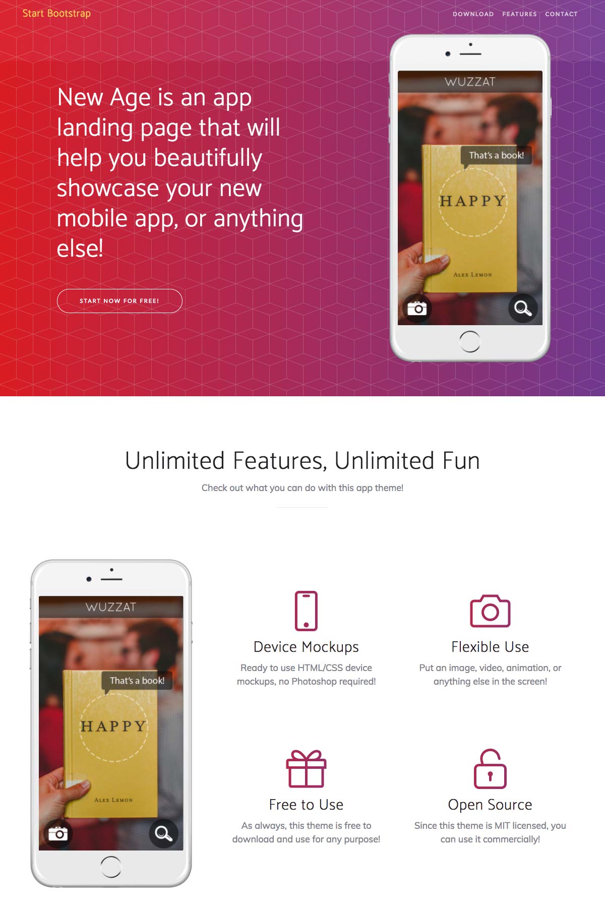 Detail Mobile App Html Template Free Nomer 42