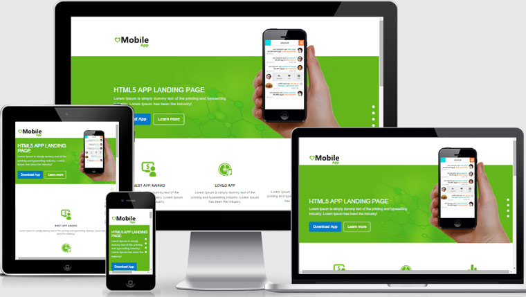 Detail Mobile App Html Template Free Nomer 44