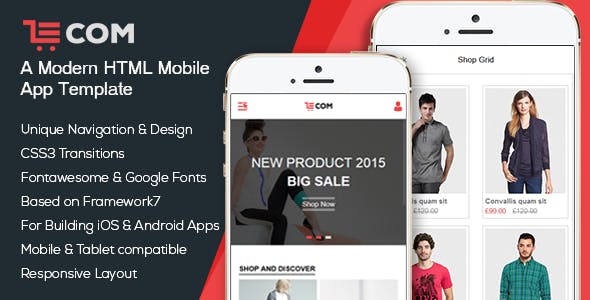 Detail Mobile App Html Template Free Nomer 46