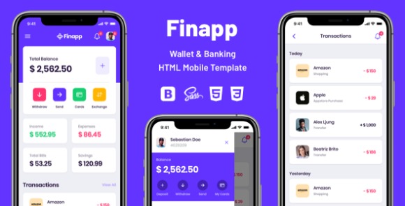 Detail Mobile App Html Template Free Nomer 48