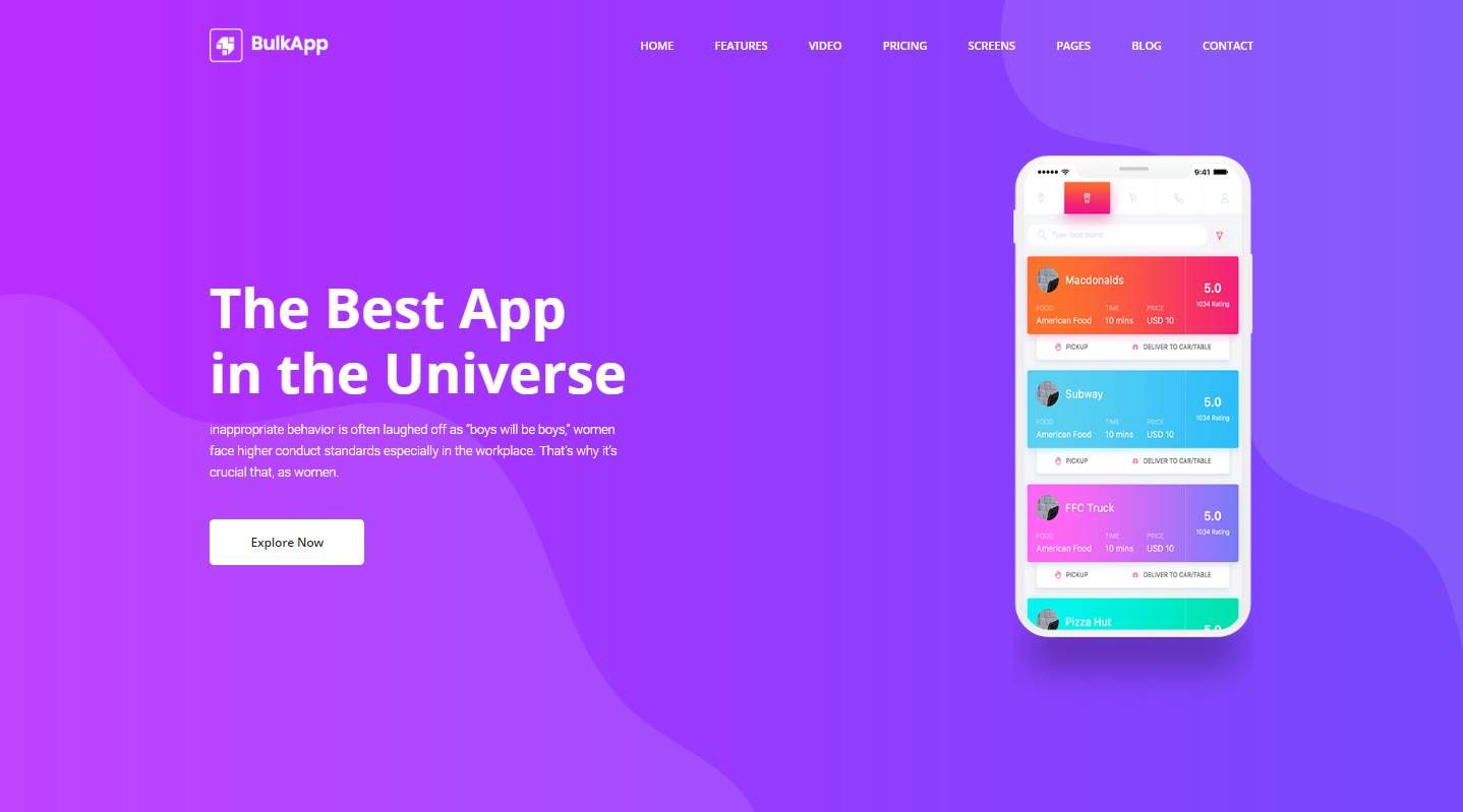 Detail Mobile App Html Template Free Nomer 7
