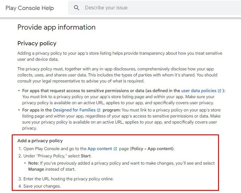 Detail Mobile App Privacy Policy Template Nomer 2